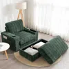 Streamdale Furniture Streamdale 42" Oversized Faux Fur Chaise Lounge With Storage And Cup Holders
