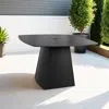 Streamdale Furniture Streamdale 44" Black Sintered Stone Outdoor Dining Table