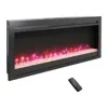 Streamdale Furniture Streamdale 44-inch Electric Fireplace With Remote, Color Flame & Leds