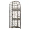 Streamdale Furniture Streamdale 45 Bottle Wrought Iron Wine Rack Jail With Lock - Antique Bronze