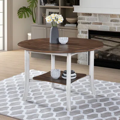Streamdale Furniture Streamdale 45.7" Round Table With Shelf