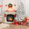 Streamdale Furniture Streamdale 4.5ft Flocked Christmas Tree W/ 250 Lights & 24 Pine Cones - Snowy Pvc Tips In Multi