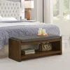 Streamdale Furniture Streamdale 47" Accent Bench With Shoe Rack, Padded Seat, Removable Cushion - Granite