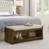 Streamdale Furniture Streamdale 47" Accent Bench With Shoe Rack, Padded Seating, Removable Cushion