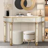 Streamdale Furniture Streamdale 47" Half-moon Mirrored Console Table - Fluted Glass & Crystal Knob