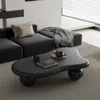 Streamdale Furniture Streamdale 47 Inch Cloud Shaped Coffee Table With 3 Ball Legs For Living Room, Black
