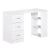 Streamdale Furniture Streamdale 47" Modern Home Office Computer Desk Bookcase Combo Writing Table Workstation With 3 Draw