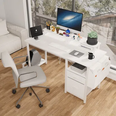Streamdale Furniture Streamdale 47" Multifunctional Desk With Power Outlet And Storage
