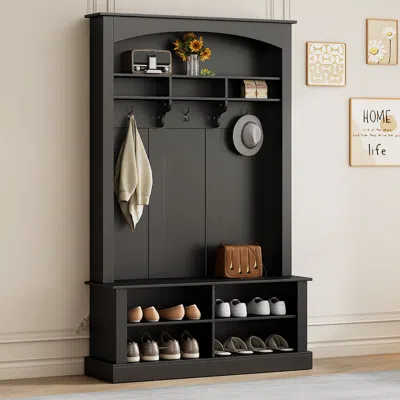 Streamdale Furniture Streamdale 47.2" Wide Hall Tree With Bench And Shoe Storage