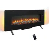 Streamdale Furniture Streamdale 48" Curved Front Wall Electric Fireplace With Remote & Multicolor Flame