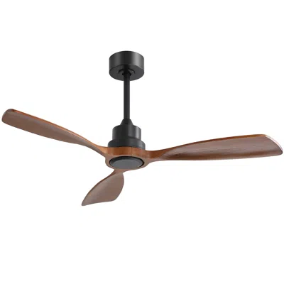 Streamdale Furniture Streamdale 48" Matte Black Ceiling Fan With Remote Control, No Light