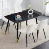 Streamdale Furniture Streamdale 48.4" Dining Table And 4 Pu Chairs