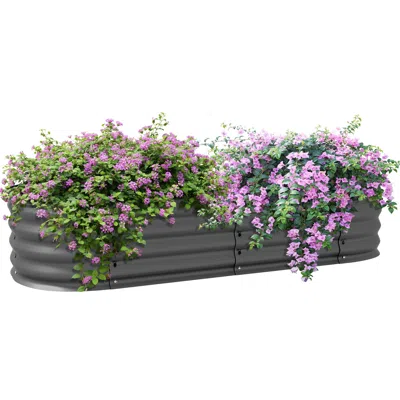 Streamdale Furniture Streamdale 6.5' X 2' X 1.4' Galvanized Raised Garden Bed Kit