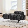 Streamdale Furniture Streamdale 49.6" Mini Loveseat, Metal Legs, Adjustable Back, Charcoal In Gray