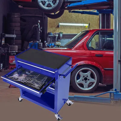 Streamdale Furniture Streamdale 4-drawer Rolling Tool Box With Tools, Blue (24.4")