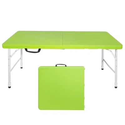 Streamdale Furniture Streamdale 4ft Green Portable Folding Table Indoor & Outdoor Maximum Weight