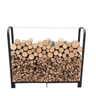 Streamdale Furniture Streamdale 4ft Heavy Duty Firewood Rack - Matte Black