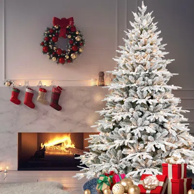 Streamdale Furniture Streamdale 4ft Pre-lit Flocked Artificial Christmas Tree With 150 Warm White Lights