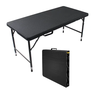 Streamdale Furniture Streamdale 4ft Rattan Folding Table For Indoor & Outdoor
