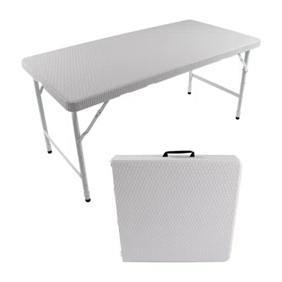 Streamdale Furniture Streamdale 4ft Rattan Folding Table For Indoor & Outdoor