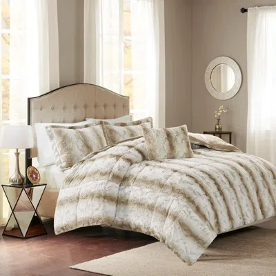 Streamdale Furniture Streamdale 4pc Faux Fur Comforter Set