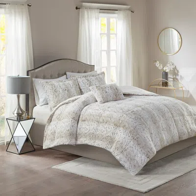 Streamdale Furniture Streamdale 4pc Faux Fur Comforter Set