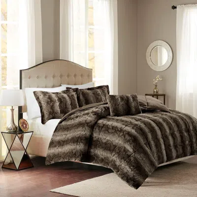 Streamdale Furniture Streamdale 4pc Faux Fur Comforter Set