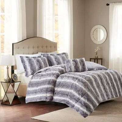Streamdale Furniture Streamdale 4pc Faux Fur Comforter Set