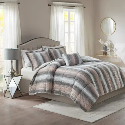 Streamdale Furniture Streamdale 4pc Faux Fur Comforter Set