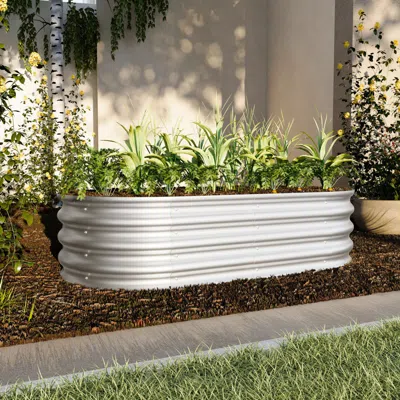 Streamdale Furniture Streamdale 4x2x1ft Galvanized Raised Garden Bed Kit