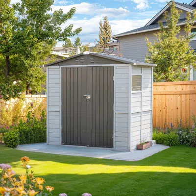 Streamdale Furniture Streamdale 4x6ft Iron-wood Tool Shed - Nature & Function