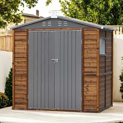 Streamdale Furniture Streamdale 4x6ft Iron-wood Combination Tool Shed