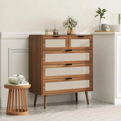 Streamdale Furniture Streamdale 5 Drawer Cabinet, Accent Storage Cabinet, Suitable For Living Room