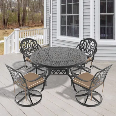 Streamdale Furniture Streamdale 5-piece All-weather Cast Aluminum Dining Set