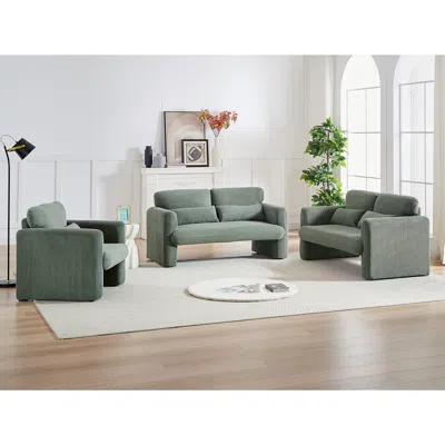 Streamdale Furniture Streamdale 5-piece Corduroy Sofa With Support Pillows