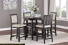 Streamdale Furniture Streamdale 5 Piece Counter Height Dining Set Table W Built-in Shelves And 4x