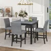 Streamdale Furniture Streamdale 5-piece Counter Height Dining Set Wood Square Dining Room Table