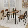 Streamdale Furniture Streamdale 5-piece Dining Set For 4 Kitchen Table & Chairs, Metal & Mdf