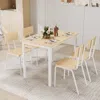 Streamdale Furniture Streamdale 5-piece Dining Set For 4 Kitchen Table & Chairs, Metal & Mdf