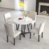 Streamdale Furniture Streamdale 5-piece Dining Set With Marble-inspired Table & Ergonomic Chairs