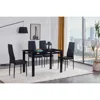 Streamdale Furniture Streamdale 5-piece Dining Table Set, Dining Table And Chair In Black