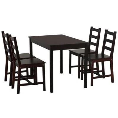 Streamdale Furniture Streamdale 5-piece Dining Table Set: Wooden Kitchen Table & Chairs