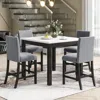 Streamdale Furniture Streamdale 5-piece Grey Dining Set: Faux Marble Table