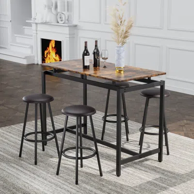 Streamdale Furniture Streamdale 5-piece Kitchen Counter Height Table Set