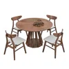 Streamdale Furniture Streamdale Modern Round Dining Table Set (1 Table, 4 Chairs)