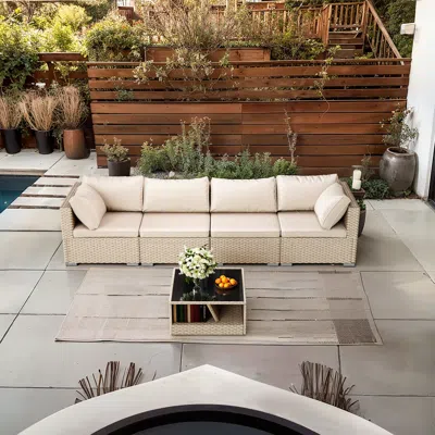 Streamdale Furniture Streamdale 5-piece Patio Furniture Set: All-weather Outdoor Sectional Sofa