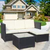 Streamdale Furniture Streamdale 5-piece Rattan Patio Set With Cushions & Coffee Table
