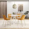 Streamdale Furniture Streamdale 5-piece Round Dining Set, Trestle Dining Table With 4 Side Chairs