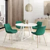 Streamdale Furniture Streamdale 5-piece Round Dining Set, Trestle Dining Table With 4 Side Chairs