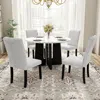 Streamdale Furniture Streamdale 5-piece Round Dining Set With 4 Upholstered Chairs